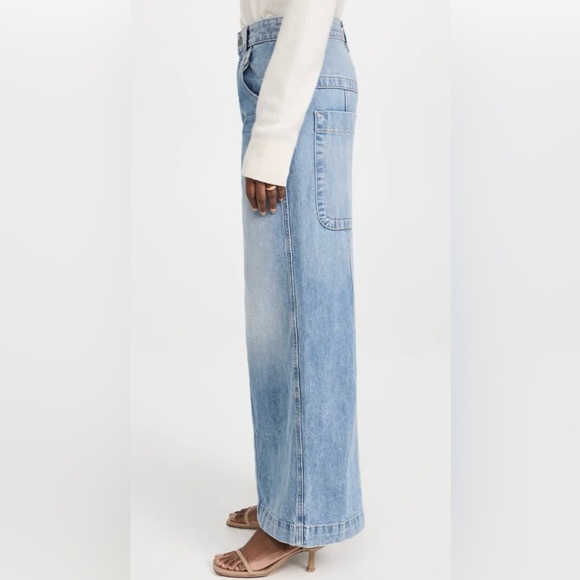 KHAITE Jackie Jeans Wide Leg Bryce Blue Size 32 - Picture 8 of 11